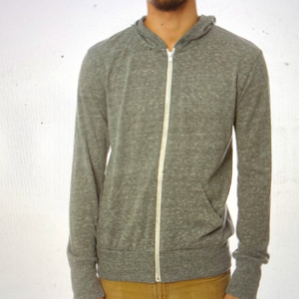 Alternative Apparel lightweight hoodie Eco Zip Triblend Jersey - NOWT